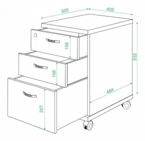 Тумбочка Домино ТС-2 в Коротчаево - korotchaevo.mebel24.online | фото 3