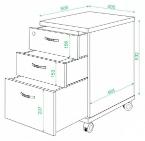 Тумбочка Домино ТС-2 в Коротчаево - korotchaevo.mebel24.online | фото 2