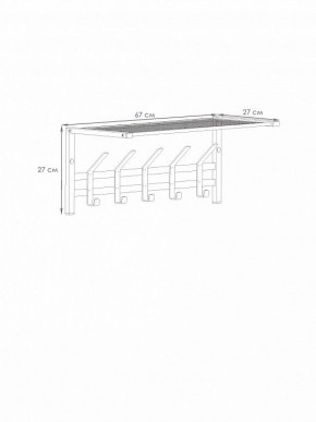 Вешалка-полка Торонто 21 в Коротчаево - korotchaevo.mebel24.online | фото 3