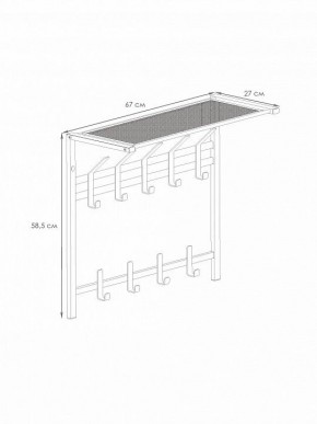 Вешалка-полка Торонто 22 в Коротчаево - korotchaevo.mebel24.online | фото 3