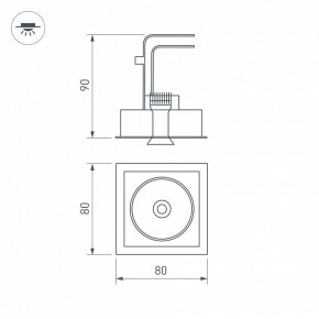 Встраиваемый светильник Arlight CL-SIMPLE-S80x80-9W Day4000 (BK, 45 deg) 026875 в Коротчаево - korotchaevo.mebel24.online | фото 9