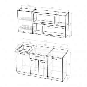 ЯНА Кухонный гарнитур Стандарт (1600 мм) в Коротчаево - korotchaevo.mebel24.online | фото 2